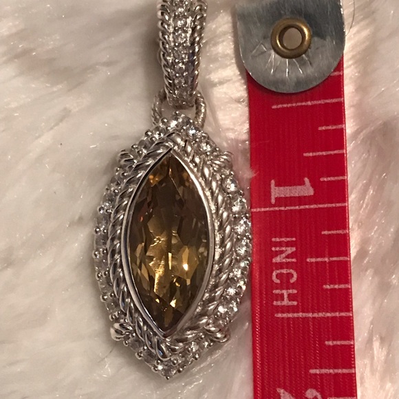 Judith Ripka Sterling Citrine Necklace 